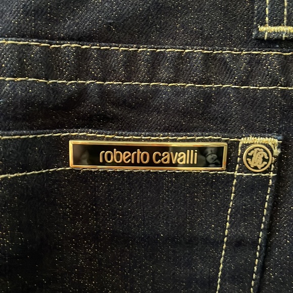 Roberto Cavalli dark wash jeans, good stitching-EU 42/US 6-34” inseam-like new - Picture 3 of 6